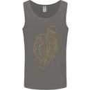 Jazz Colourful Saxophone Player Mens Vest Tank Top Charcoal