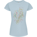 Jazz Colourful Saxophone Player Womens Petite Cut T-Shirt Light Blue