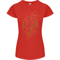 Jazz Colourful Saxophone Player Womens Petite Cut T-Shirt Red