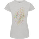 Jazz Colourful Saxophone Player Womens Petite Cut T-Shirt Sports Grey