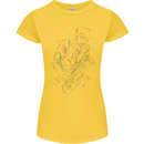 Jazz Colourful Saxophone Player Womens Petite Cut T-Shirt Yellow