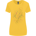 Jazz Colourful Saxophone Player Womens Wider Cut T-Shirt Yellow