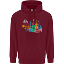 Jazz Lover Musical Instruments Guitar Childrens Kids Hoodie Maroon
