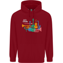 Jazz Lover Musical Instruments Guitar Childrens Kids Hoodie Red