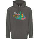 Jazz Lover Musical Instruments Guitar Childrens Kids Hoodie Storm Grey