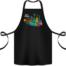 Jazz Lover Musical Instruments Guitar Cotton Apron 100% Organic Black