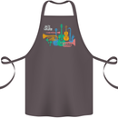 Jazz Lover Musical Instruments Guitar Cotton Apron 100% Organic Dark Grey