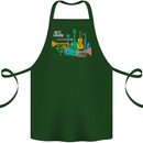 Jazz Lover Musical Instruments Guitar Cotton Apron 100% Organic Forest Green