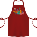 Jazz Lover Musical Instruments Guitar Cotton Apron 100% Organic Maroon