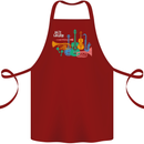 Jazz Lover Musical Instruments Guitar Cotton Apron 100% Organic Maroon