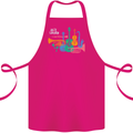 Jazz Lover Musical Instruments Guitar Cotton Apron 100% Organic Pink