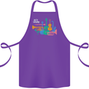 Jazz Lover Musical Instruments Guitar Cotton Apron 100% Organic Purple