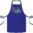 Jazz Lover Musical Instruments Guitar Cotton Apron 100% Organic Royal Blue