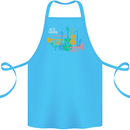 Jazz Lover Musical Instruments Guitar Cotton Apron 100% Organic Turquoise
