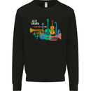 Jazz Lover Musical Instruments Guitar Kids Sweatshirt Jumper Black