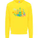 Jazz Lover Musical Instruments Guitar Kids Sweatshirt Jumper Yellow