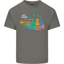 Jazz Lover Musical Instruments Guitar Kids T-Shirt Childrens Charcoal