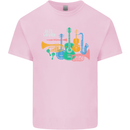 Jazz Lover Musical Instruments Guitar Kids T-Shirt Childrens Light Pink