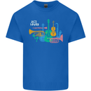 Jazz Lover Musical Instruments Guitar Kids T-Shirt Childrens Royal Blue