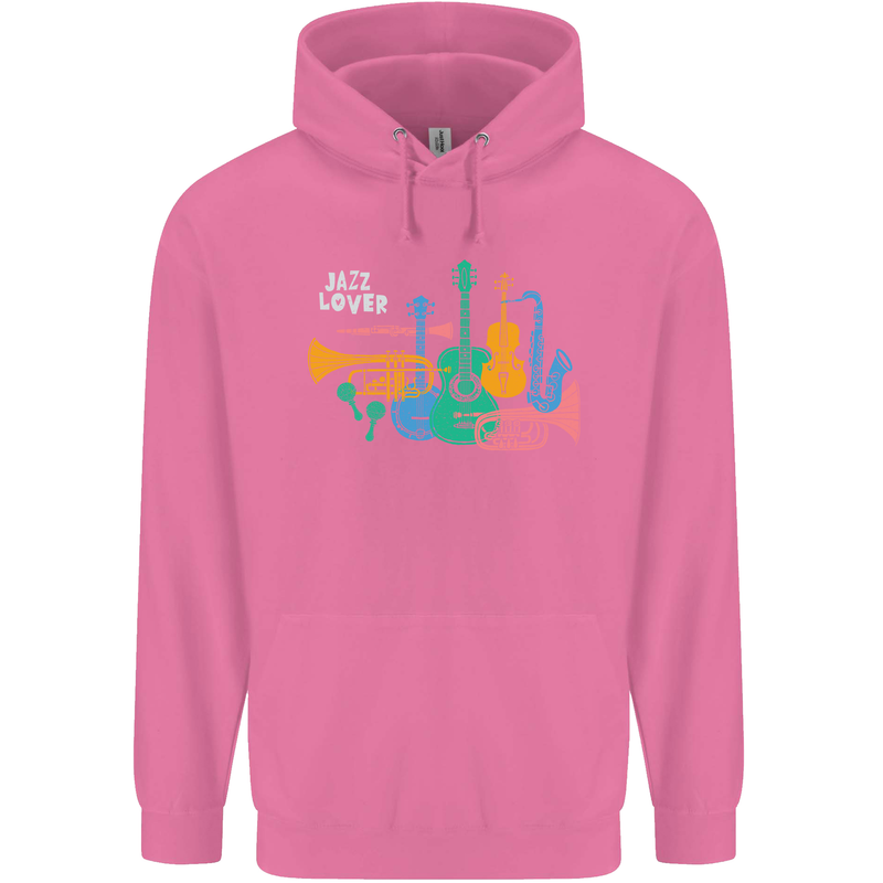 Jazz Lover Musical Instruments Guitar Mens 80% Cotton Hoodie Azelea