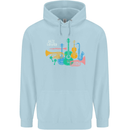 Jazz Lover Musical Instruments Guitar Mens 80% Cotton Hoodie Light Blue