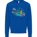 Jazz Lover Musical Instruments Guitar Mens Sweatshirt Jumper Royal Blue
