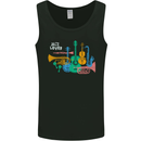Jazz Lover Musical Instruments Guitar Mens Vest Tank Top Black