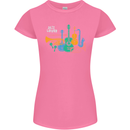 Jazz Lover Musical Instruments Guitar Womens Petite Cut T-Shirt Azalea