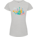 Jazz Lover Musical Instruments Guitar Womens Petite Cut T-Shirt Sports Grey