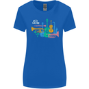 Jazz Lover Musical Instruments Guitar Womens Wider Cut T-Shirt Royal Blue
