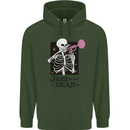 Jazz is Not Dead Skeleton Childrens Kids Hoodie Forest Green