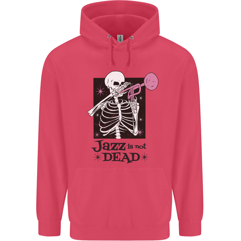 Jazz is Not Dead Skeleton Childrens Kids Hoodie Heliconia