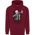 Jazz is Not Dead Skeleton Childrens Kids Hoodie Maroon