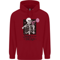 Jazz is Not Dead Skeleton Childrens Kids Hoodie Red