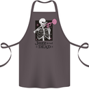 Jazz is Not Dead Skeleton Cotton Apron 100% Organic Dark Grey