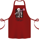 Jazz is Not Dead Skeleton Cotton Apron 100% Organic Maroon