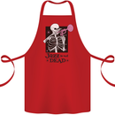 Jazz is Not Dead Skeleton Cotton Apron 100% Organic Red