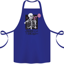 Jazz is Not Dead Skeleton Cotton Apron 100% Organic Royal Blue