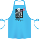 Jazz is Not Dead Skeleton Cotton Apron 100% Organic Turquoise