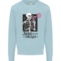 Jazz is Not Dead Skeleton Kids Sweatshirt Jumper Light Blue