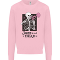 Jazz is Not Dead Skeleton Kids Sweatshirt Jumper Light Pink