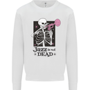 Jazz is Not Dead Skeleton Kids Sweatshirt Jumper White