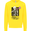 Jazz is Not Dead Skeleton Kids Sweatshirt Jumper Yellow