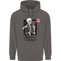 Jazz is Not Dead Skeleton Mens 80% Cotton Hoodie Charcoal