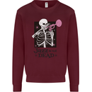 Jazz is Not Dead Skeleton Mens Sweatshirt Jumper Maroon