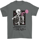 Jazz is Not Dead Skeleton Mens T-Shirt Cotton Gildan Charcoal