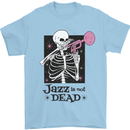 Jazz is Not Dead Skeleton Mens T-Shirt Cotton Gildan Light Blue