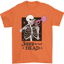 Jazz is Not Dead Skeleton Mens T-Shirt Cotton Gildan Orange