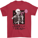 Jazz is Not Dead Skeleton Mens T-Shirt Cotton Gildan Red