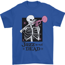 Jazz is Not Dead Skeleton Mens T-Shirt Cotton Gildan Royal Blue